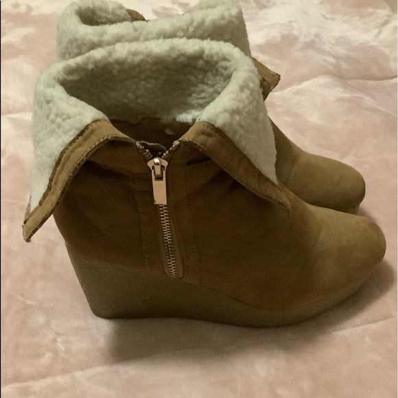 Suede Wedged Ankle Boots | Poshmark